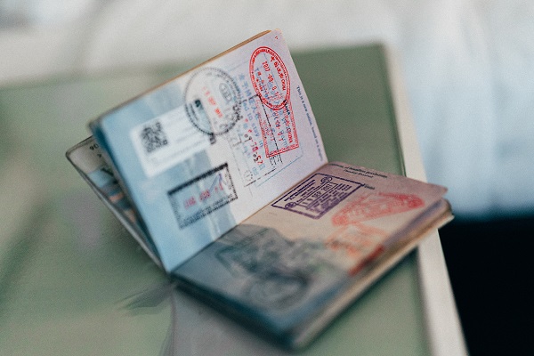 passaporte com carimbos de visto
